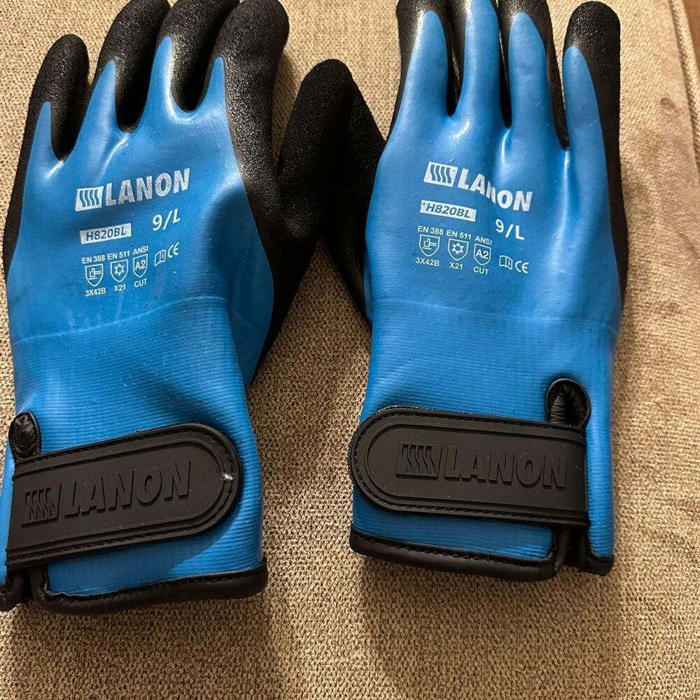 Anon Men's Blue and Black Gloves